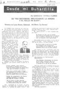 En "Mis recuerdos inolvidables, La Serena y el Valle del Elqui"