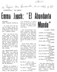 Emma Jauch: "El abundante mundo"