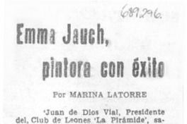 Emma Jauch, pintora con éxito