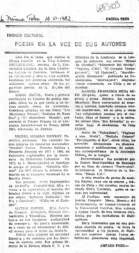 Poesía en la voz de sus autores