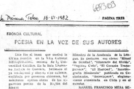 Poesía en la voz de sus autores