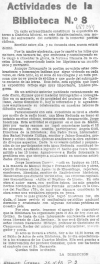 Actividades de la biblioteca n° 8.