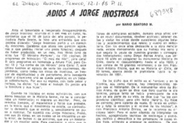 Adiós a Jorge Inostrosa