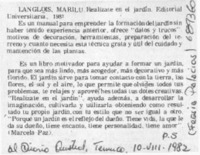 Realízate en el jardín