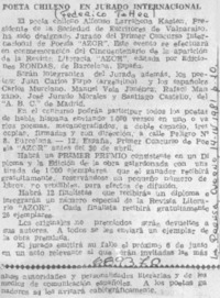 Poeta chileno es jurado internacional