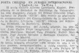 Poeta chileno es jurado internacional