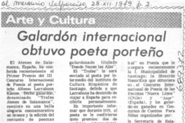 Galardón internacional obtuvo poeta porteño.