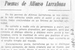 Poemas de Alfonso Larrahona