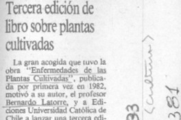Tercera edición de libro sobre plantas cultivadas.