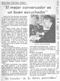 El mejor conversador es un buen escuchador".