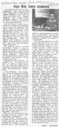 Algo más sobre Jotabeche