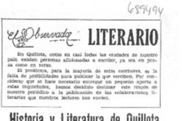 Historia y literatura de Quillota