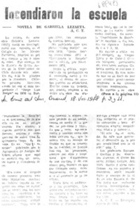 Incendiaron la escuela