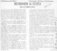 Incendiaron la escuela