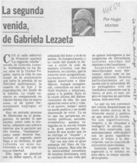 La segunda venida, de Gabriela Lezaeta