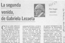 La segunda venida, de Gabriela Lezaeta
