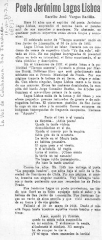 Poeta Jerónimo lagos Lisboa