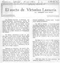 El sueño de Victorino Lastarria
