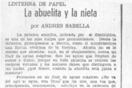La abuelita y la nieta