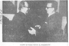 Padre Le Paige agradeció a Allende la nacionalidad chilena otorgada.