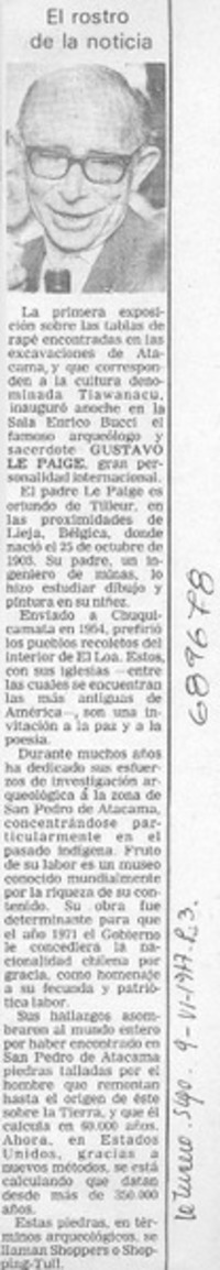 El rostro de la noticia.