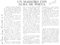 Un maestro con alma de poeta.