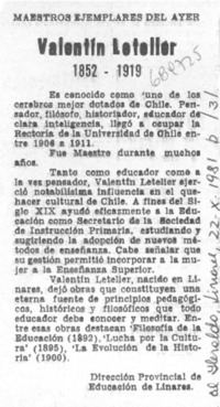 Valentín Letelier.
