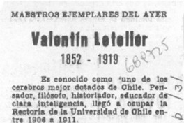 Valentín Letelier.