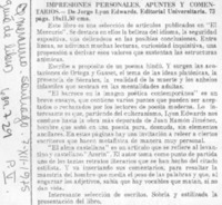 Impresiones personales, apuntes y comentarios.