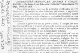Impresiones personales, apuntes y comentarios.