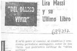 Lira Massi y su último libro
