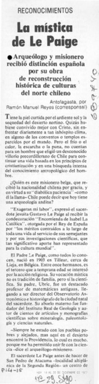 La mística de Le Paige