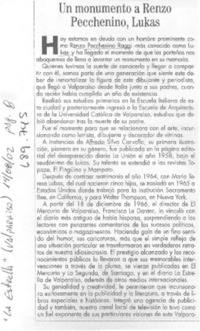 Un Monumento a Renzo Pecchenino, Lukas.