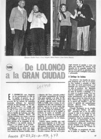 De lonlonco a la gran ciudad