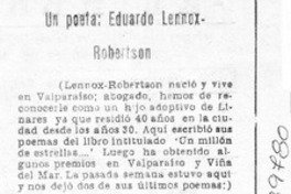 Un poeta, Eduardo Lennox-Robertson.