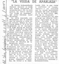 La Viuda de Apablaza.