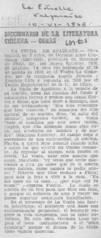 Diccionario de la literatura chilena.