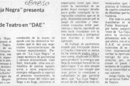La caja negra" presenta Taller de Teatro en "DAE".