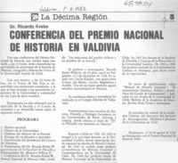 Conferencia del premio nacional de historia en Valdivia.