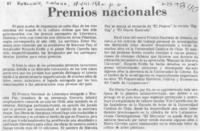 Premios nacionales.
