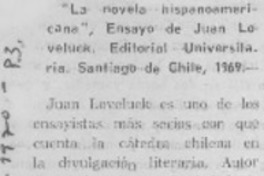 La novela hispanoamericana