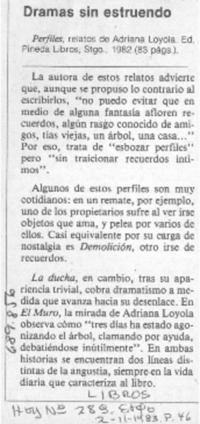 Dramas sin estruendo.