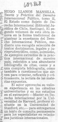 Hugo Llanos Mansilla.