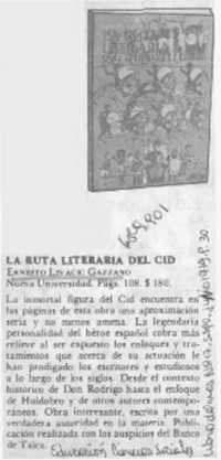 La ruta literaria del Cid.