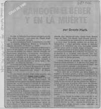 Rango en el beber y en la muerte