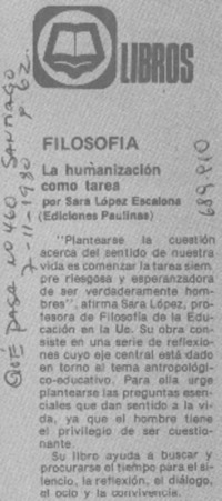 La Humanización como tarea.