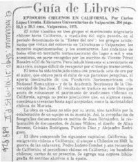 Episodios chilenos en California.