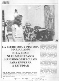 La escritora y pintora María Lamm ni la edad ni el marcapasos han sido obstáculos para empezar a estudiar