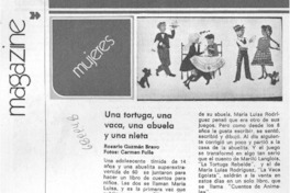 Una tortuga, una vaca, una abuela y una nieta