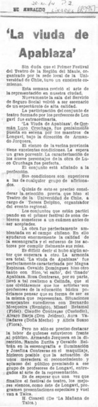 La viuda de Apablaza